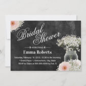 Invitation Fête des mariées florale Rustique pour bébé (Devant)