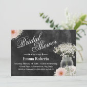 Invitation Fête des mariées florale Rustique pour bébé (Debout devant)