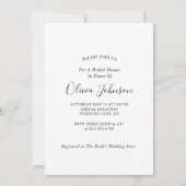 Invitation Fête des mariées florale rustique simple et élégan (Devant)