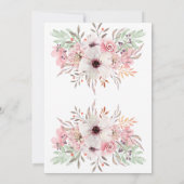 Invitation Fête des mariées florale rustique simple et élégan (Dos)