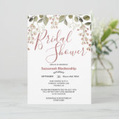 Invitation Fête des mariées florale simple sur la bordure sup (Debout devant)