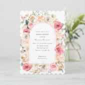 Invitation Fête des mariées florale Spring Garden  (Debout devant)