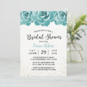 Invitation Fête des mariées Florale Succulente Rustique (Debout devant)