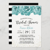 Invitation Fête des mariées Florale Succulente Rustique (Devant / Derrière)