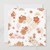 Invitation Fête des mariées florale Super rétro (Dos)