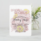 Invitation Fête des mariées Florale Terra Cotta Bouquet Outli (Debout devant)