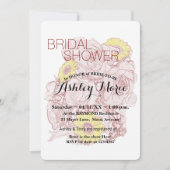 Invitation Fête des mariées Florale Terra Cotta Bouquet Outli (Devant)