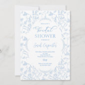 Invitation Fête des mariées florale Toile (Devant)