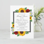 Invitation Fête des mariées florale traditionnelle (Debout devant)