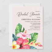 Invitation Fête des mariées florale tropicale (Devant)