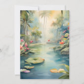 Invitation Fête des mariées florale tropicale (Dos)