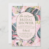 Invitation Fête des mariées florale tropicale (Devant)