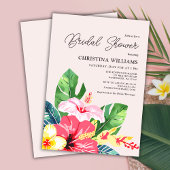 Invitation Fête des mariées florale tropicale