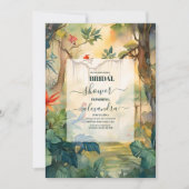 Invitation Fête des mariées florale tropicale luxuriante (Devant)