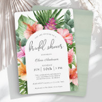 Fête des mariées florale tropicale luxuriante et L