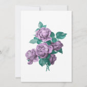 Invitation Fête des mariées florale Turquoise et Lavande (Dos)