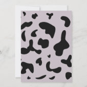 Invitation Fête des mariées florale | Vache Sainte | Western (Dos)