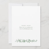 Invitation Fête des mariées florale verte de la Renaissance (Dos)