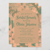 Invitation Fête des mariées Florale verte de l'Armée Invitati (Devant / Derrière)