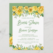 Fête des mariées florale verte de Sage jaune