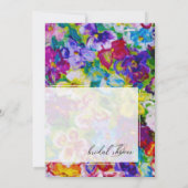 Invitation Fête des mariées florale Vibrante peinte à la main (Dos)