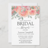 Invitation Fête des mariées Florales de Terracota rustique (Devant)