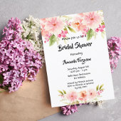 Invitation Fête des mariées flush floraux vert