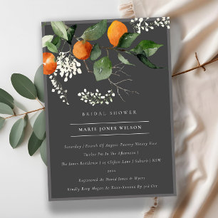 Invitation Fête des mariées Foliage Orange foncé