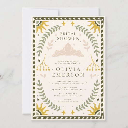 Invitation Fête des mariées forestière enchantée (Devant)