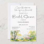 Invitation Fête des mariées forestière rustique (Devant)