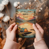 Invitation Fête des mariées forestière rustique d'automne