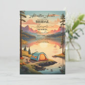 Invitation Fête des mariées forestière rustique d'automne (Debout devant)