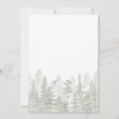 Invitation Fête des mariées forestière verte (Dos)