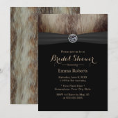 Invitation Fête des mariées fourrure Diamond & Faux Fox de lu (Devant / Derrière)