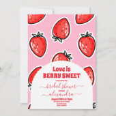 Invitation Fête des mariées fraise (Devant)