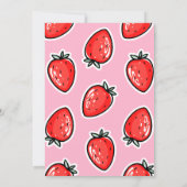 Invitation Fête des mariées fraise (Dos)