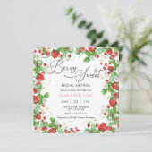 Invitation Fête des mariées fraise (Debout devant)