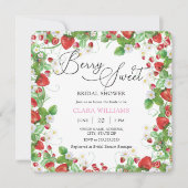 Invitation Fête des mariées fraise (Devant)