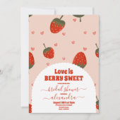 Invitation Fête des mariées fraise (Devant)