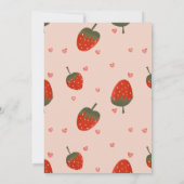 Invitation Fête des mariées fraise (Dos)