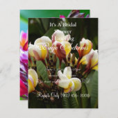 Invitation Fête des mariées Frangipani (Devant / Derrière)