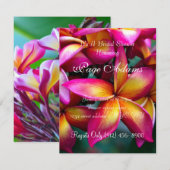Invitation Fête des mariées Frangipani (Devant / Derrière)