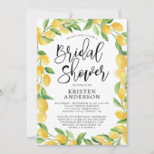 Invitation Fête des mariées frontalière Citrus Lemon (Devant)