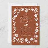 Invitation Fête des mariées frontalière de la fleur lunaire t (Devant)