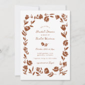 Invitation Fête des mariées frontalière de la fleur lunaire t (Devant)