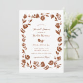 Invitation Fête des mariées frontalière de la fleur lunaire t (Debout devant)