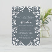 Invitation Fête des mariées frontalière Feuille mo (Debout devant)