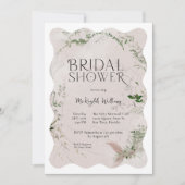 Invitation Fête des mariées frontalière moderne à vague (Devant)