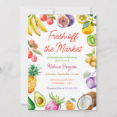 Invitation Fête des mariées Fruits frais hors du marché (Devant)