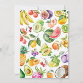 Invitation Fête des mariées Fruits frais hors du marché (Dos)